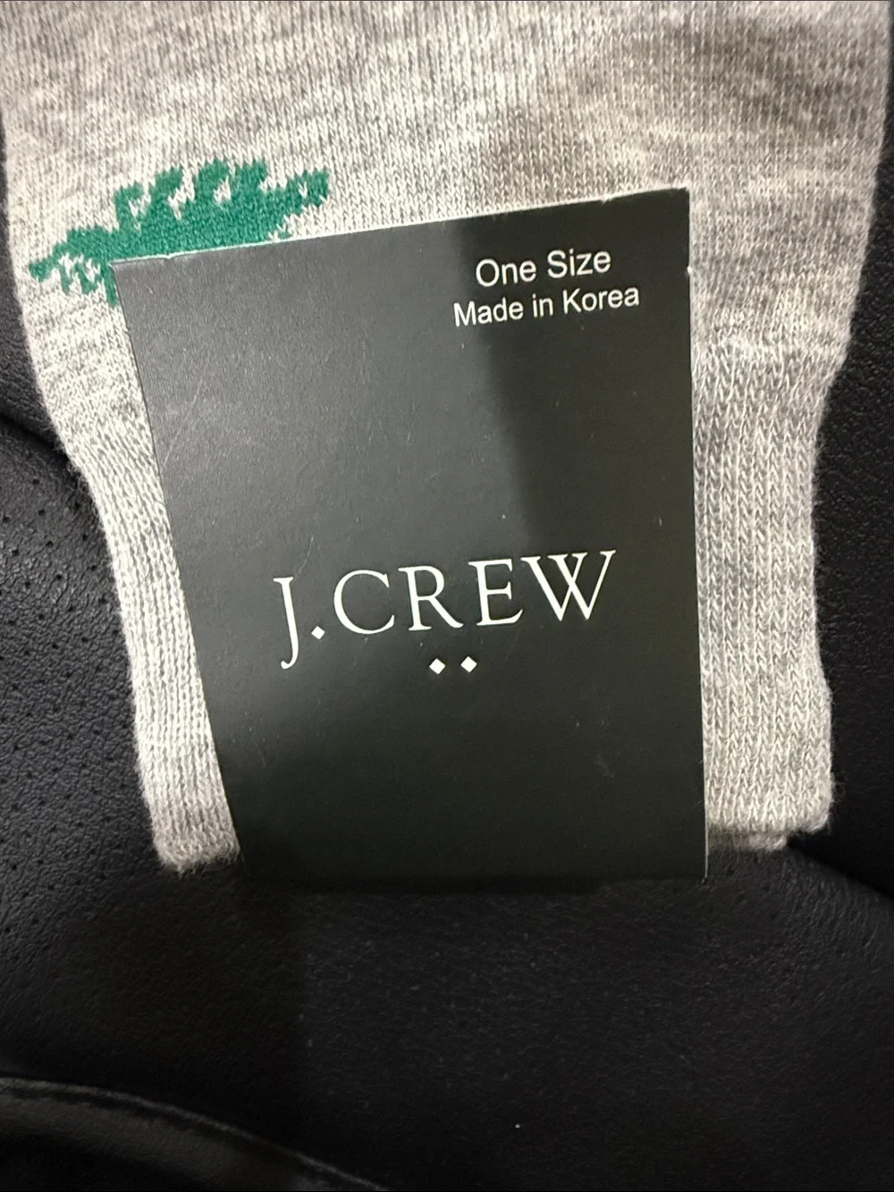 J. Crew Gray Crew Socks with Green Dinosaur NWT